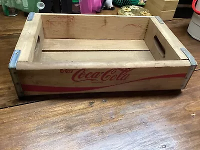 Vintage Old Enjoy Coca Cola Wooden Coke Soda Pop Crate Carrier Wood Box Case • $39.99