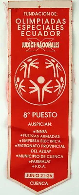 Vintage Special Olympics Ecuador Red Ribbon National Games Unknown Date • $8.69