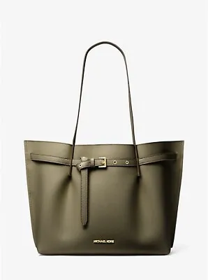 Authentic Michael Kors NWT Emilia Large Pebbled Green Leather Tote Bag MSRP 558 • $139