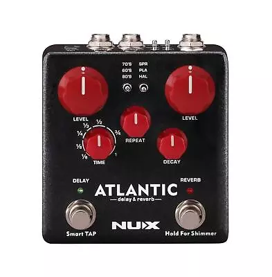 NUX NDR-5 Atlantic Delay Reverb Guitar Effect - NEW SEALED • $106.05