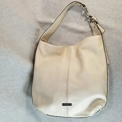 $74.99 • Buy Coach Avery Park Putty White Pebble Leather Hobo Shoulder Bag Handbag F23309