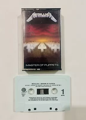 Metallica Master Of Puppets By Metallica Cassette Tape 1986 Original Tested • $29.99