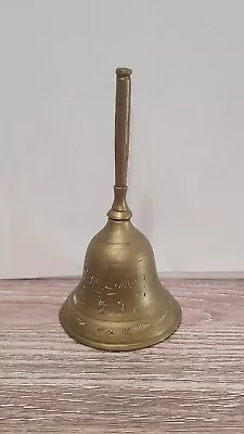 Vintage Brass Hand Bell With Long Thin Handle India 4 In Tall • $16.99