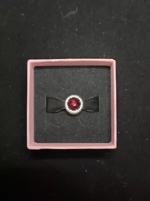 Pandora Red Sparkling Levelled Round Charm NEW • £0.99