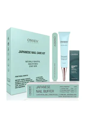 Onsen Japanese Nail Buffer And Shine Kit - Professional Nail File 3-Way Nail... • $35.99