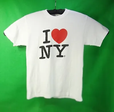 I Love NY T-Shirt Unisex S Short Sleeve White Crew Neck 100% Cotton Small • $7.99