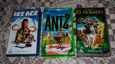 Children VHS Bundle X 3 El Dorado Antz & Ice Age • $13