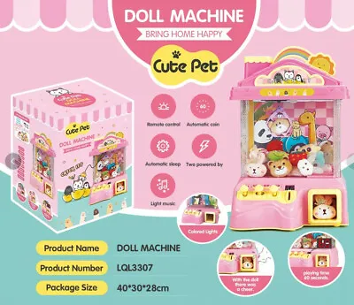 Carnival Style Vending Arcade Claw Candy Grabber Prize Doll Machine Game Kid Toy • $67.96