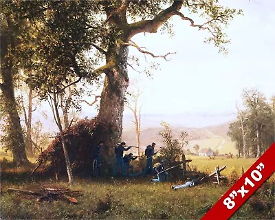 Civil War Union Soldiers Ambush South Oil Painting Art Real Canvas Giclee print • $14.99