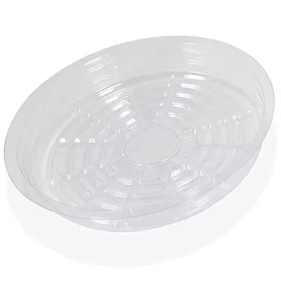 £5.45 • Buy Clear Round Plastic Plant Pot Saucer Planter Water Drip Tray Base Plate