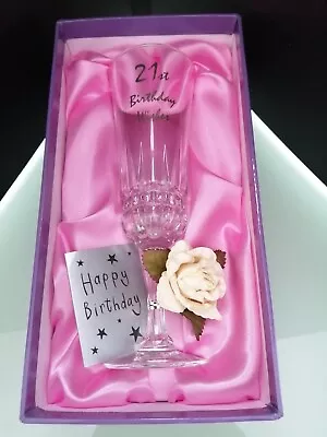 Happy 21st Birthday Champagne Flute NEW BOXED GIFT  • £12