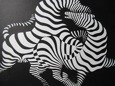 VICTOR VASARELY: BEAUTIFUL LITHOGRAPHY 35x50cm Limited 316/500 • $135