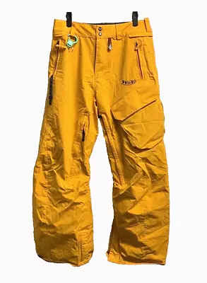 J15 Volcom MENS L GORE-TEX Snow Pants Size Small Yellow • $119.99