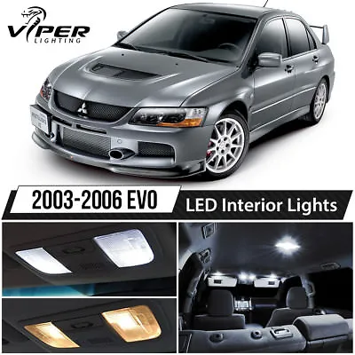 White LED Interior Lights Package Kit For 2003-2006 Mitsubishi Lancer Evo 8 9 • $13.99