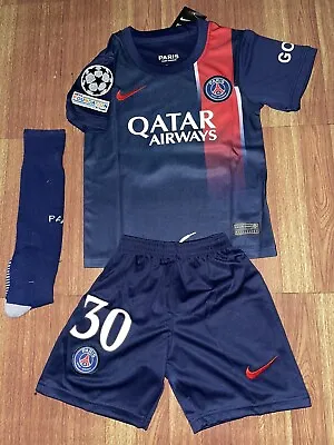 PSG 2024 2Home Jersey Suit.#30 Messi Kids Paris Saint Germain  Size 18 4 To 5 Y • $30