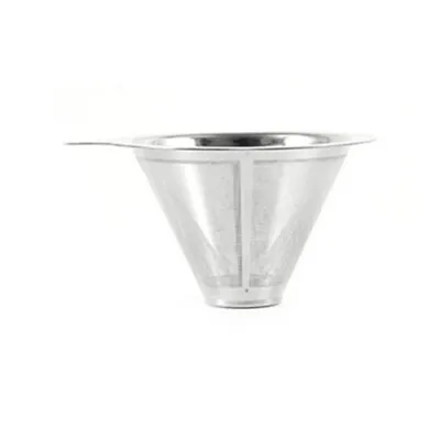 Stainless-Steel Coffee Filter Reusable Pour Over Cone Dripper Holder Mesh Useful • $12.29