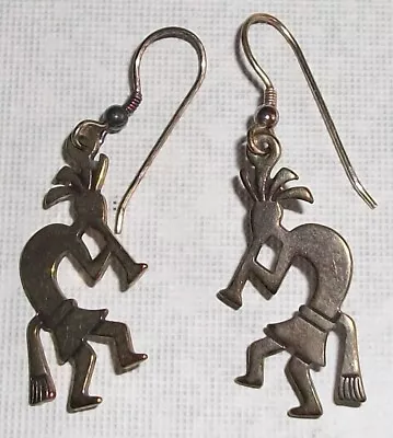 Vintage Navajo Silver Kokopelli Native American Earrings 1.25  • $9.99