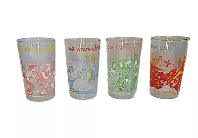 Vintage 1973 Archie Comics Welch’s Jelly Jar Glasses Set Of 4 • $21.99