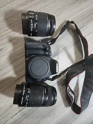 Canon EOS 550D | 18.0 MP Digital SLR | 18-55 Lens | 55-250 Lens | BAG | FLASH • $450