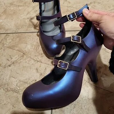 Vivienne Westwood Caged Heels Purple Bluebell Rubber Melissa  US 7 Eu38 • $99