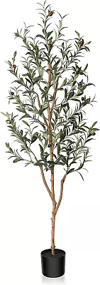 Artificial Olive Tree 150Cm Large Artificial Plant Indoor With Fruits Fake Silk  • £69.99
