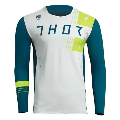 Thor Prime Strike Teal And White MX Off-Road Jersey Men's Sizes SM MD XL & 2X • $39.99