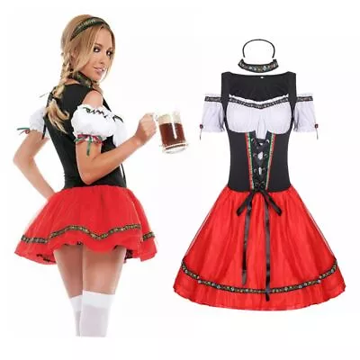 Wench Maid Oktoberfest Cosplay Fancy Dress Beer Girl Costume German Bavarian • £5.49