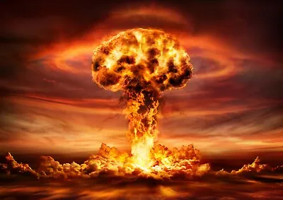 A4| Nuclear Mushroom Cloud Fall Out Poster Size A4 War Bomb Poster Gift #16306 • £3.99