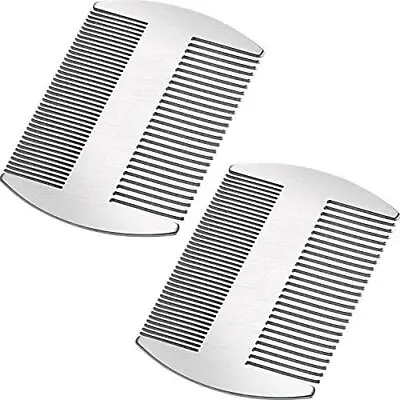 2 Pcs Silver Wallet Comb Dual Action Stainless Steel Comb Hair Styling Hair Comb • $13.49