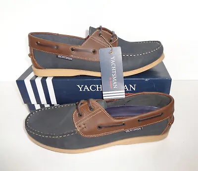 £27.98 • Buy Mens Leather Casual Navy Brown Shoes Comfort Boat Deck Moccasin Trainers Size 11