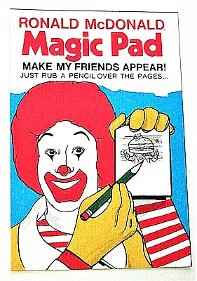 Rare Ronald McDonald & Friends Magic Pad 1976 NOS New Kids Meal • $12.99