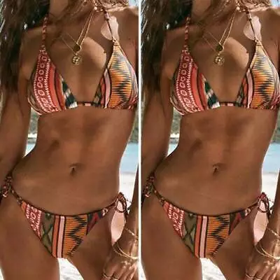 Women Push-Up Padded Bikini Set Bandage Swimwear Swimsuit Brazilian Bathing Suit • £15.39