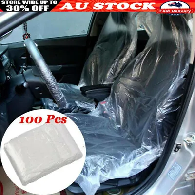 100pcs Universal Disposable Car Seat Covers Vehicle Cover Protective Mechanic AU • $39.99