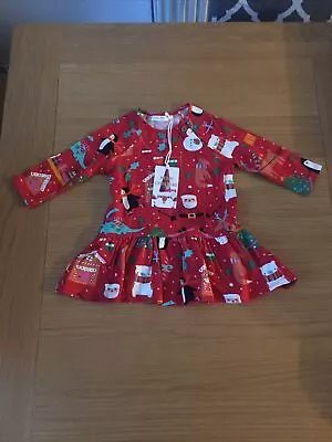 Bnwt Next Baby Girls Red Christmas Dress Age 3-6 Months • £5