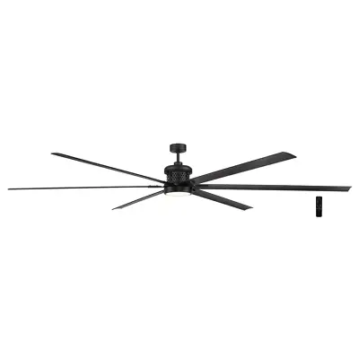 Royalty 120 In. Integrated LED Indoor Outdoor Matte Ceiling Fan Light And Remote • $377