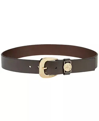 MICHAEL MICHAEL KORS Leather Belt With MK Cutout Logo Disc Belt • $30.99
