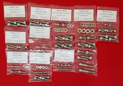 $84.95 • Buy Harley Vrod V-rod Polished Stainless Non Engine Bike Chassis Bolt Screw Kit Set