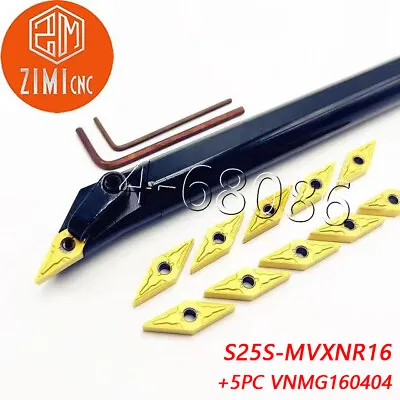 S25S-MVXNR16 Lathe Turning Holder Boring Bar Inner Tool +5pc VNMG160404 Insert • $28.70