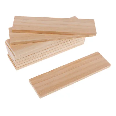 10 Pieces Shabby Chic Blank Rectangle Pine Wood Wood Shapes Wood Sign Plank • $20.87