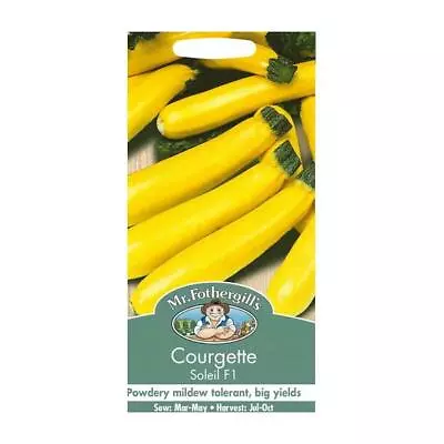 Mr Fothergills Vegetable Seeds Courgette Soleil F1 Yellow Fruits Bush Type Plant • £4.55