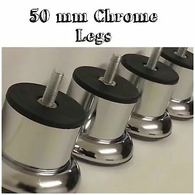 New Quality Chrome Legs Furniture Feet Sofa-beds-chairs Stools Cabinet M8 Size • £8.09