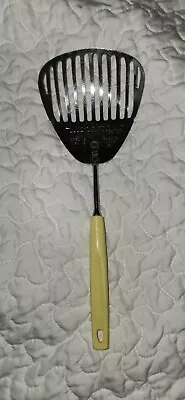 VINTAGE EKCO Kitchamajig Slotted Strainer Mixing Blending Spatula Chrome  Spoon • $9.99