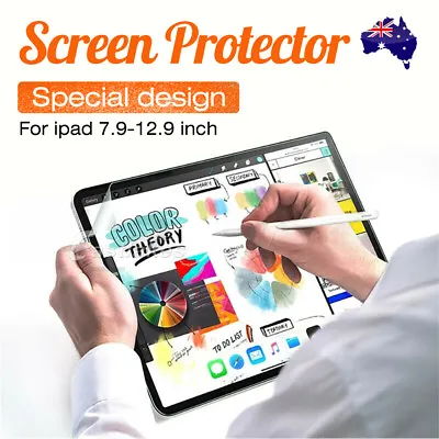 1x / 2x Like Paper Screen Protector Film Draw Sketch For IPad Pro 12.9 Air 10.9 • $10.95