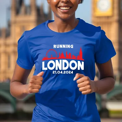 Ladies Running London 2024 T Shirt Run Runner The Marathon Aunt Mum Finisher Top • £14.99