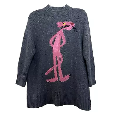 Zara Knit Pink Panther Oversized Sweater Size XS / S Wool Blend • $39.99