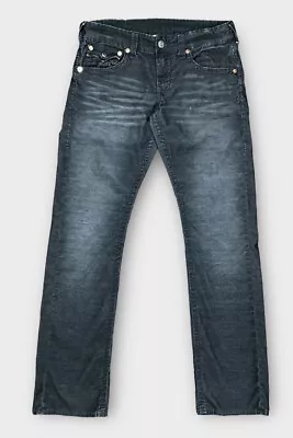 True Religion Ricky No.1 Relaxed Straight Jeans Size 30x32 Dark Wash • $38.21