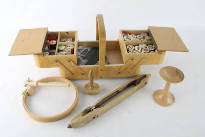 £22.21 • Buy 5 X Vintage HABERDASHERY Inc Sewing Box W/ Items, Darning Mushroom Etc