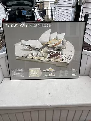 Vintage Framed 35 X27 Competition Architecture Sydney Opera House Rare Poster • $129.97