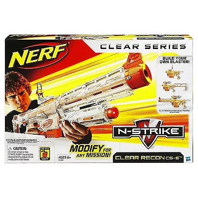 Brand New NERF N-Strike RECON CS-6 Dart BLASTER Clear RARE • $199.95