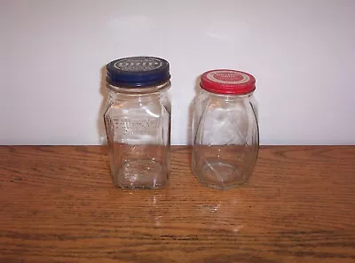 Old Vintage ButterNut  Drip & Hills Bros Small Glass Coffee Jars With Lids • $24.50